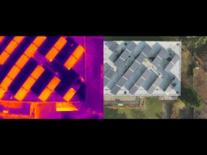 Kontrola panelů dronem s termokamerou