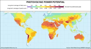 Solární energie je nejvíce dostupná na Zemi